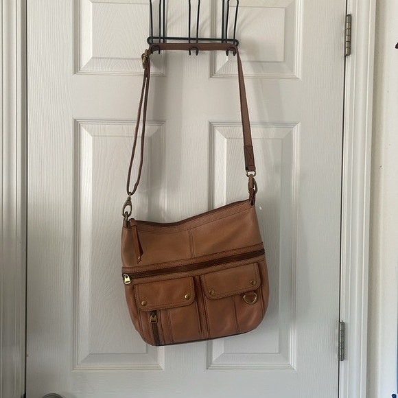 Fossil Morgan leather saddle compartment bag - Picture 2 of 7